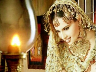 Pakistani Dulhan High Resolution Red Dress Wallpaper