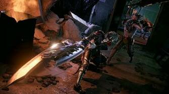 Code Vein Fighting Monster Game Wallpaper