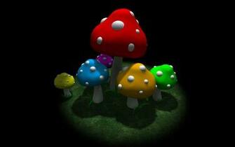 3d Mushroom Wallpaper Background