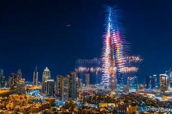 Burj Khalifa New Year Fireworks Desktop Wallpaper