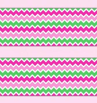 Pink Mint Green Chevron Wallpaper Border Wall Decal Baby Girl Nursery