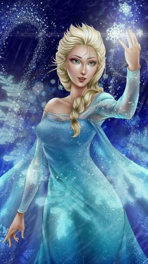 Frozen Elsa Anna Digital Fan Art Wallpaper