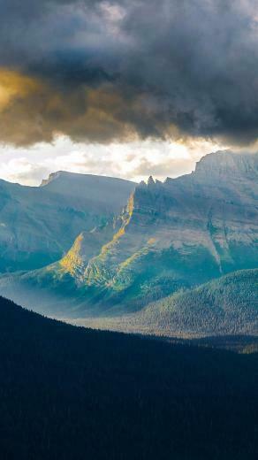 Nature Mountains Cloudy Skyscape iPhone Plus Wallpaper