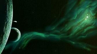Space Art Green Rebirth HD Wallpaper Planets