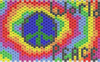 World Peace Tye Dye Background Pony Bead Patterns Misc Kandi
