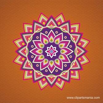 Rangoli Wallpaper Colorful Design Clipartsmania