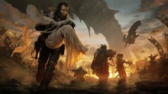 Saving The Princess During War Wallpaper Fantasy