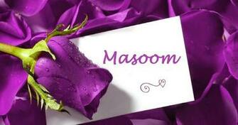Masoom Name Wallpaper Urdu Meaning