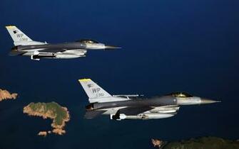 Two F Fighting Falcon Aircrafts Wallpaper HD