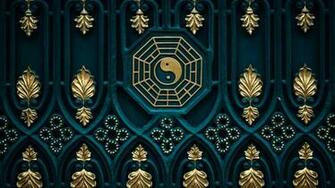 Wallpaper Bagua Map Yin Yang Door UHD 5k Picture Image