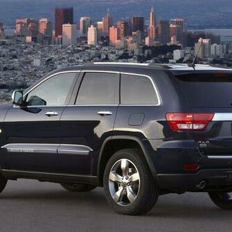 Jeep Grand Cherokee City Background Wallpaper