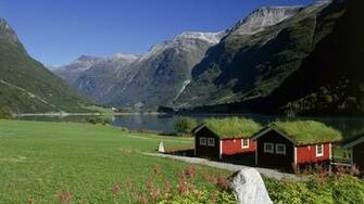 Norway Homes Lakeside Wallpaper High Quality