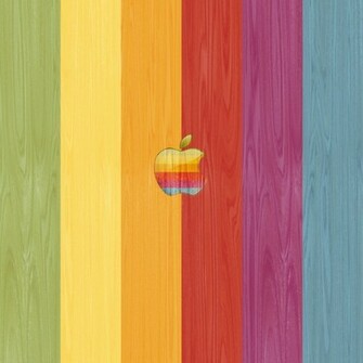 Retro Apple Wood iPad Wallpaper iPadflava