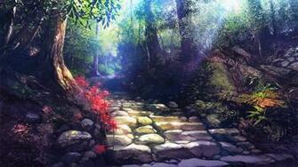 Flowers Forest Original Scenic Stairs Takei Tree HD Wallpaper Desktop