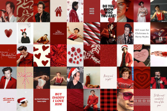 A Captivating Collage Of Harry Styles Life And Work Wallpaper