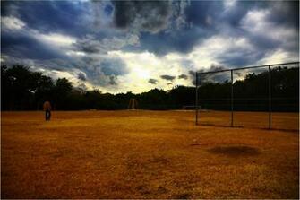 Softball Field Wallpaper In An Amber By