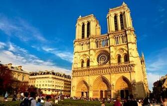 Wallpaper Paris Notre Dame De Cathedral Sky Space
