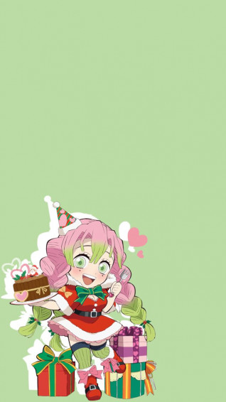 Mitsuri Cute Anime Wallpaper Christmas