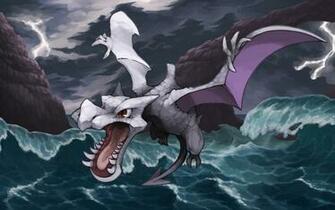 Aerodactyl Pokemon Dragon Sea Waves