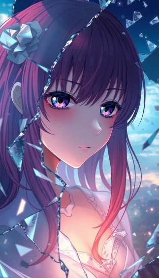 Broken Anime Girl Wallpaper