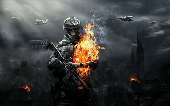 Soldiers Skulls Fire Battlefield Wallpaper Background