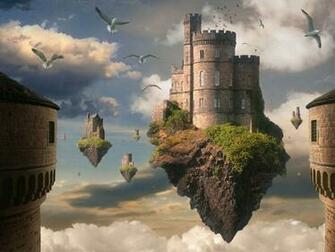 Floating Castle Desktop Pc And Mac Wallpaper