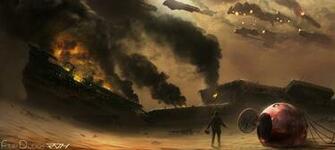Sci Fi War Battle Ships HD Wallpaper Stylish
