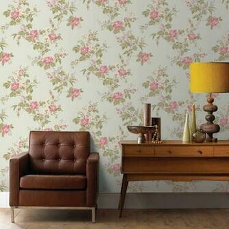 The Romantic Home Graham Brown Cottage Garden Duck Egg Wallpaper