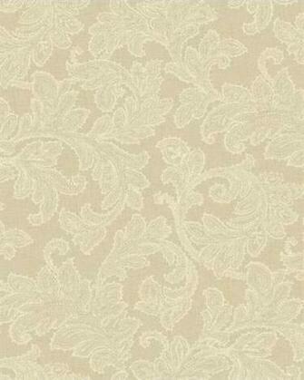 Tan Merletto Traditional Scroll Wallpaper Totalwallcovering