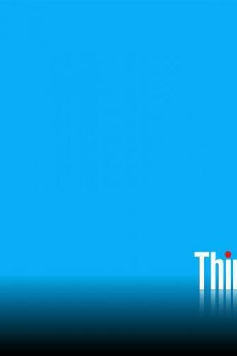 HD Think Text In Blue Background iPhone Wallpaper