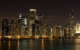 Windows Background Illuminated Cityscape Wallpaper X