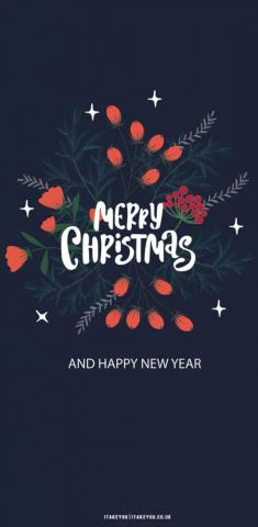 Festive Aesthetic Wallpaper For Phone Dark Blue Christmas