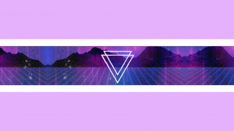 A Purple Background With Triangle In The Middle