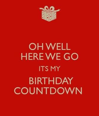 Oh Well Here We Go Its My BirtHDay Countdown Keep Calm And Carry On
