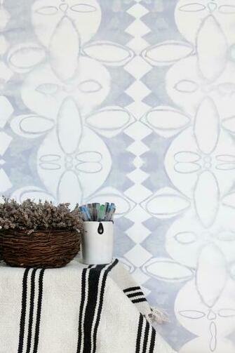 Coconut Chine Wallpaper Mist Monument Interiors