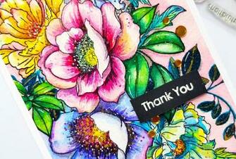 Watercolored Florals Altenew Wallpaper Art Stamp Set Alex