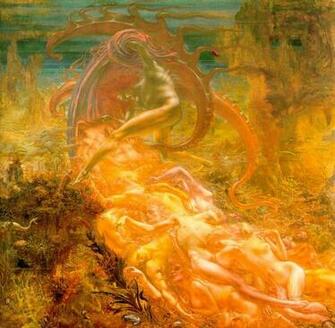 Satans Treasures Belgian Art Wallpaper Image