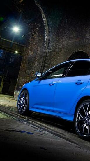 Wallpaper Ford Focus Rs Hatchback Blue Night Cars Bikes