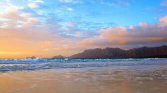 Sunrise Ocean Waves Beach Desktop Pc And Mac Wallpaper