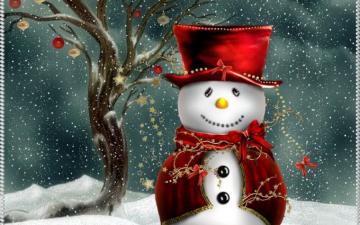 Desktop Wallpaper Of Cute Christmas Snowman Computer