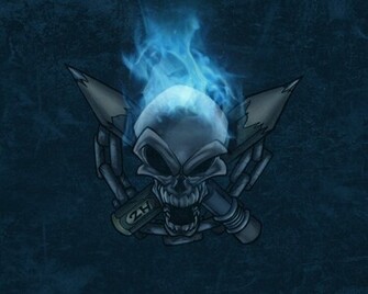 Scary Pictures Feedio Net Blue Skulls Wallpaper