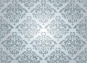 Seamless Blue Damask Wallpaper Royalty Vector Clipart