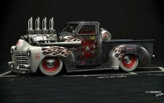Hod Rod Trucks Engines Lowrider Tuning Wallpaper Background