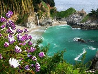 Waterfall Into The Sea
