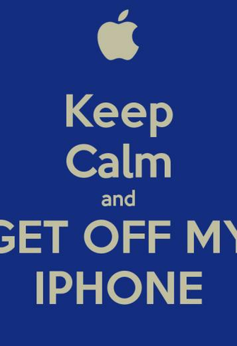 Keep Calm And Get Off My iPhone Carry On Image