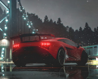 Wallpaper Car Red Sports Side