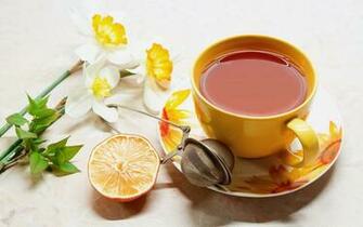 Good Morning Green Lemon Tea HD Wallpaper Rocks