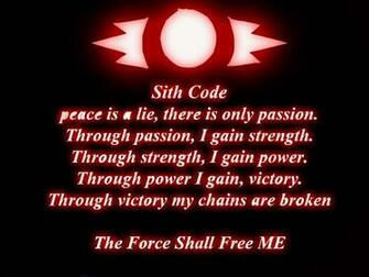 Sith Code Wallpaper