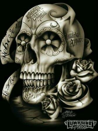 Lowrider Artelowrider Art Chicano Tattoo Latino Bones