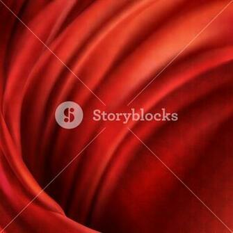 Vector 3d Realistic Red Fabric Background Flowing Satin Cloth